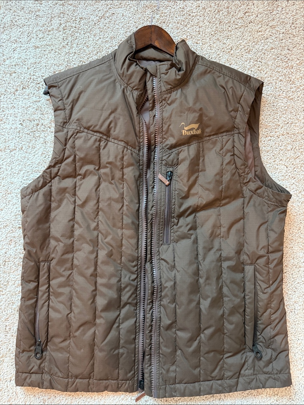 Duxbak Men's Quilted Insulated Vest in Olive